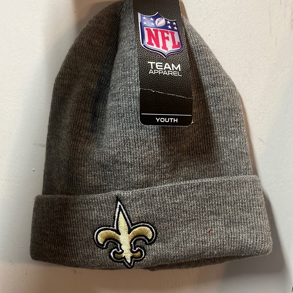 Kids NFL Saints Beanie Hat NWT